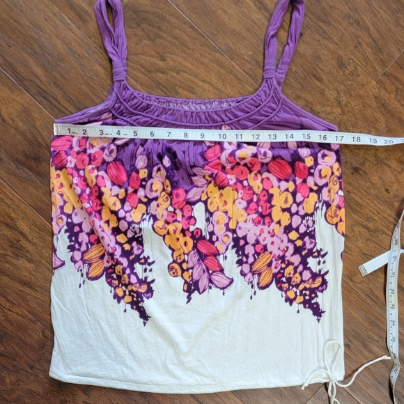 American Eagle Bright Colorful Flower Size Small Tank Top - Picture 7 of 7